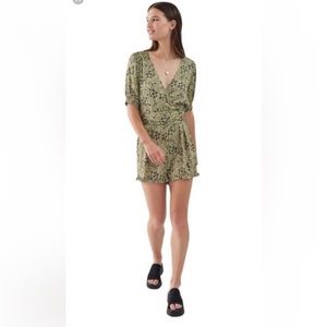 Urban Outfitters Green and Black Romper